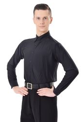 【美品 日本製 社交ダンス衣装】ブラック TAKADANCE シャツ ベロア タカダンス MENS,シャツ takadance.shop 社交ダンス 衣装