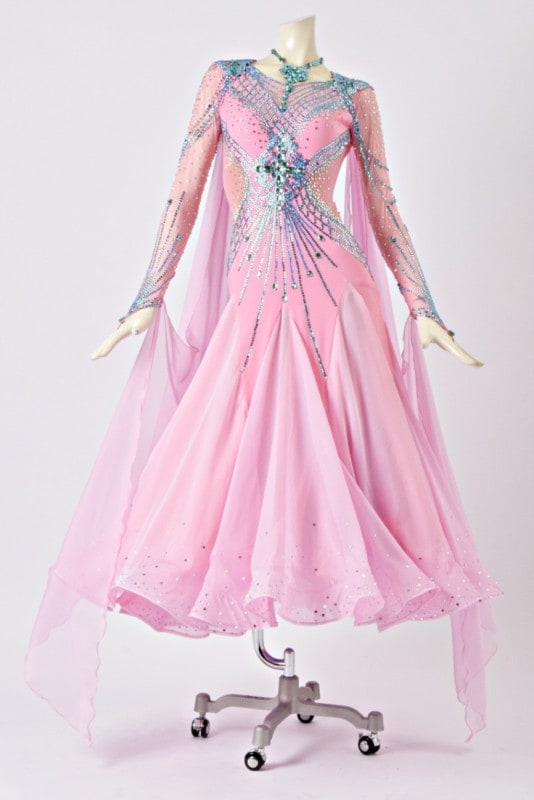 スタンダードドレス WS0538 ローズピンク/アイスブルーII M 社交