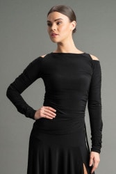 ★パパリンズ★B1510★美品【タカダンス】黒×ゴールド☆社交ダンス タカダンス スタンダードドレス 社交ダンス M〜ML 黒 豪華 パーティー