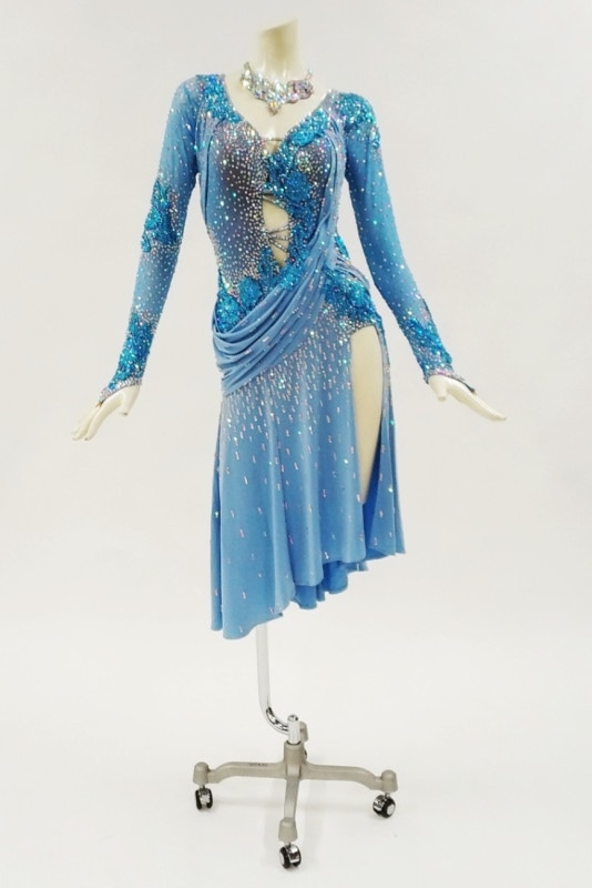 ラテンドレス WL0057 ブルーベルII M 社交ダンス タカダンス