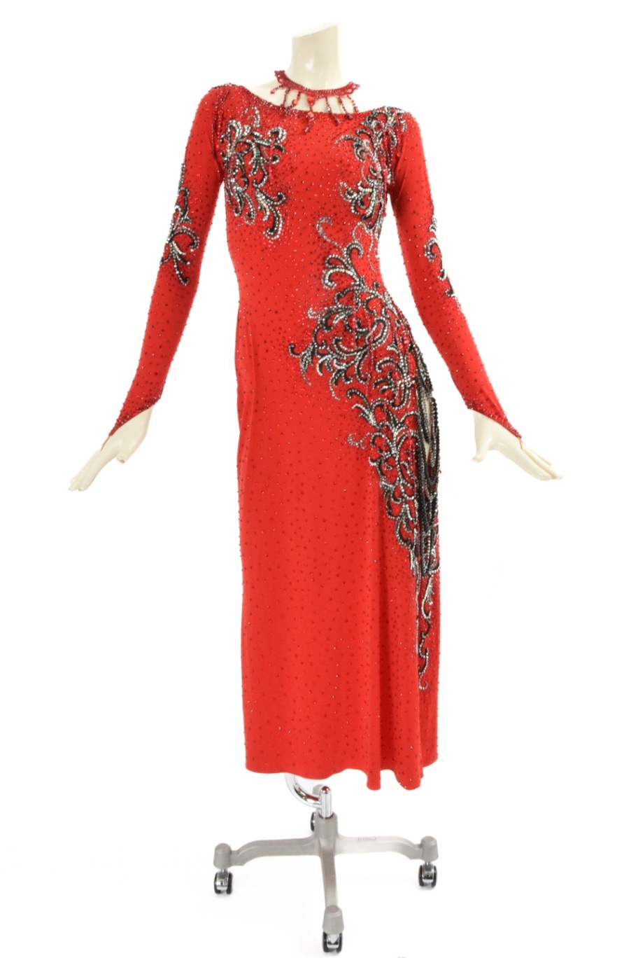 ラテンドレス WL0119D レッド M 社交ダンス タカダンス | LADIES