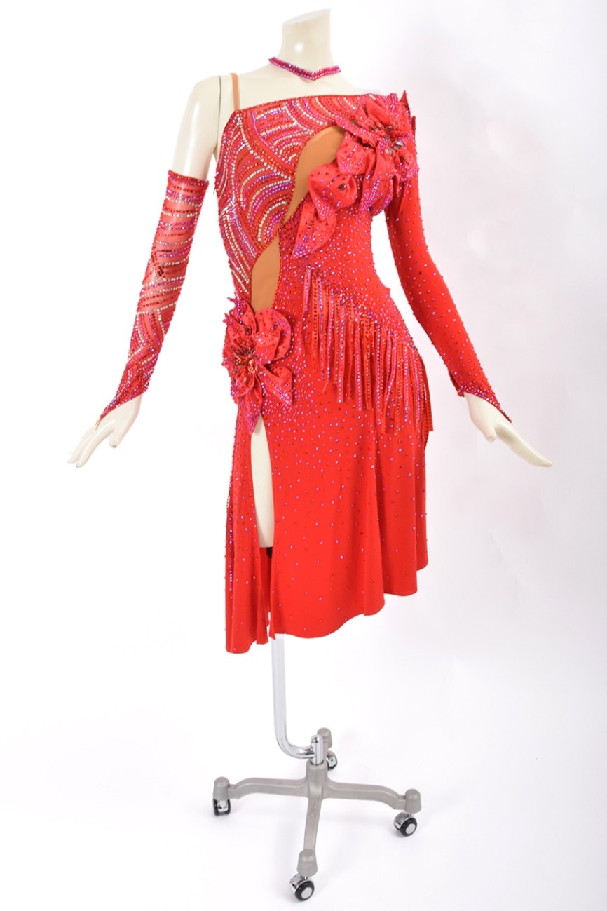 社交ダンス　クリスアン製ラテンドレス 社交ダンス ワンピース 練習着 Chrisanne Clover クリスアン