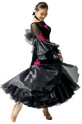 【美品日本製社交ダンス衣装】ワンピース ドレス LovelyDancing 美品 日本製 社交ダンス衣装】ブルー lovely dancing SEKINE