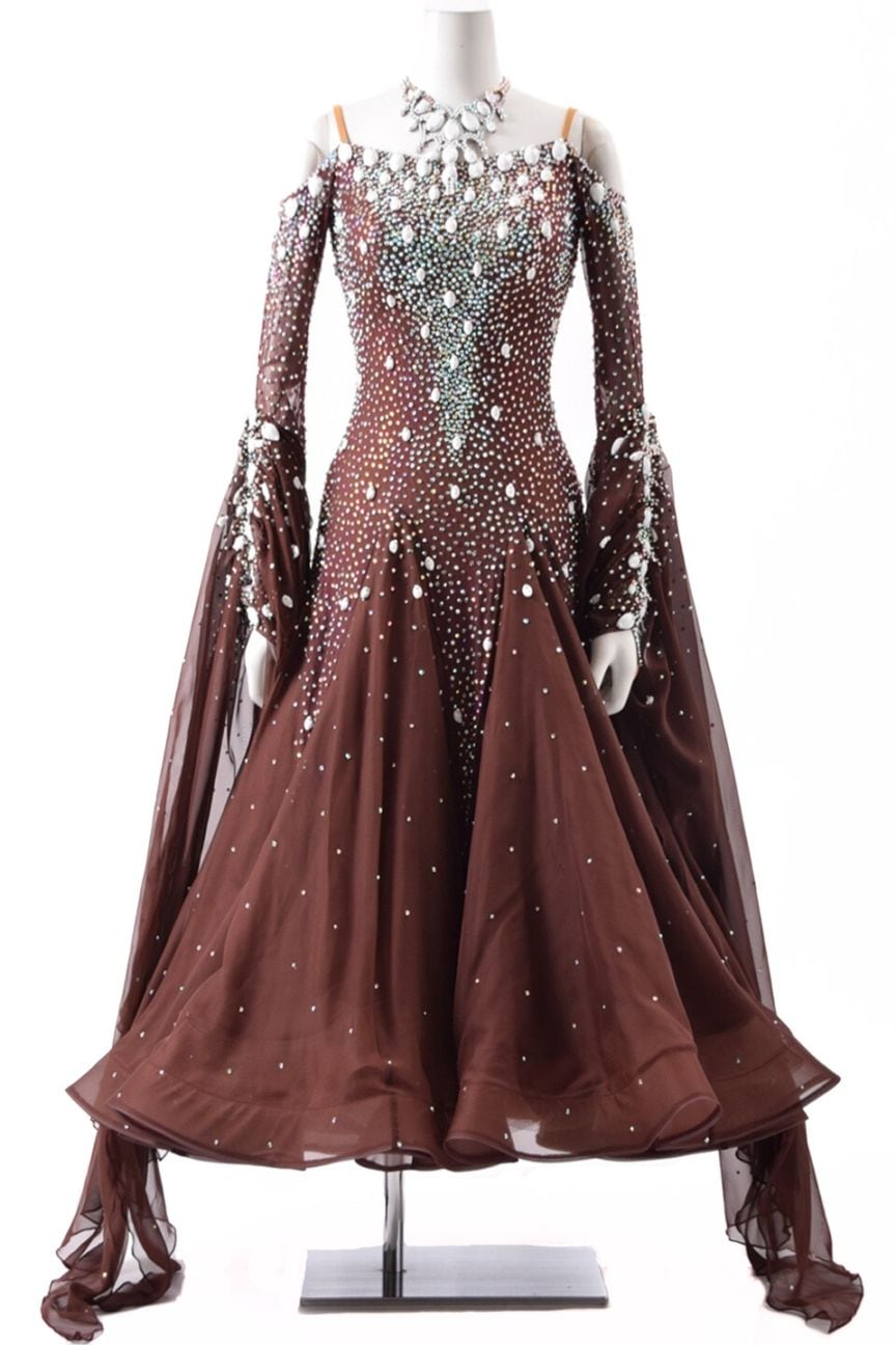 ✨　社交ダンス　スタンダードドレス　モダンドレス　Mサイズ　✨ スタンダードドレス WS0537 エレクトリックピンク S 社交ダンス