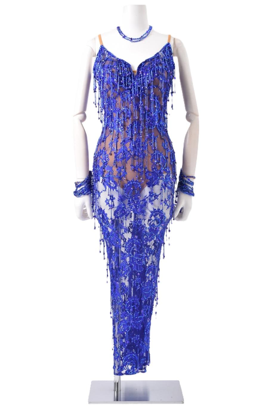 ラテンドレス WL0174D サファイア S 社交ダンス タカダンス | LADIES