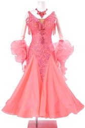 スタンダードドレス WS0611D ブラック M 社交ダンス モダン