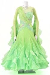 モダンドレス スタンダードドレス WS0716D ピンクフィズ L 社交ダンス モダンドレス