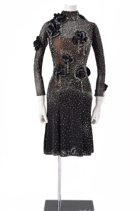 ラテンドレス WL0187D ブラック S 社交ダンス タカダンス | LADIES