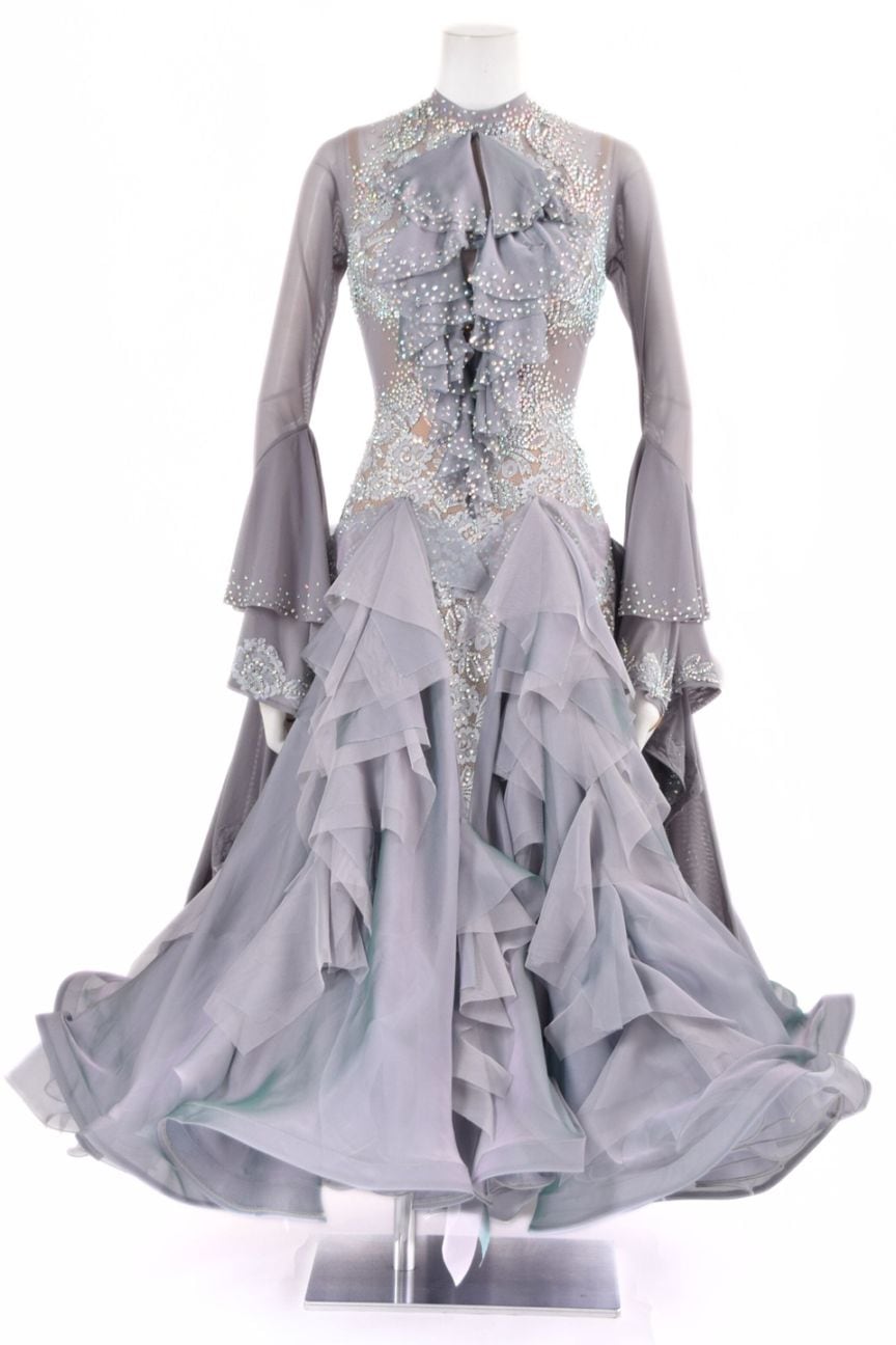 スタンダードドレス WS0740D ヘマタイト S 社交ダンス モダンドレス