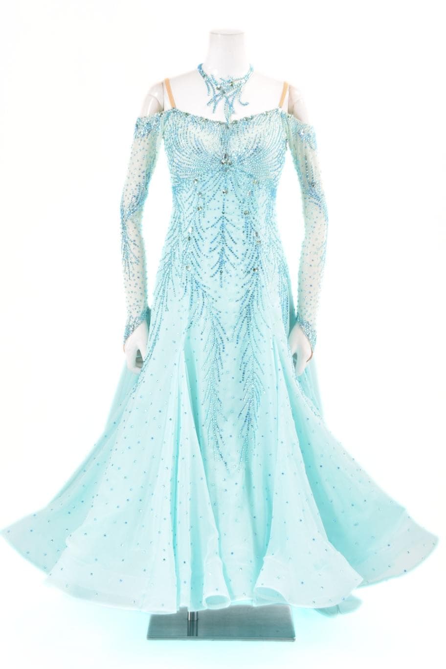 スタンダードドレス WS0683D スペアミント M 社交ダンス モダンドレス