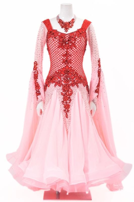 B1627★美品【セキネ】M★前ファスナー/えんじ系赤/スタンダードドレス☆社交 B1627☆美品【セキネ】M☆前ファスナー/えんじ系赤/スタンダードドレス