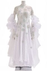 社交ダンスドレス シルバー グレー スタンダードドレス WS0655D ヘマタイト/シルバー S 社交ダンス モダン