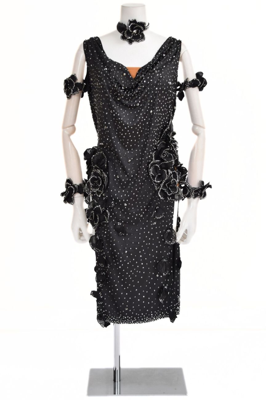 ラテンドレス WL0158D ブラック S 社交ダンス タカダンス | LADIES