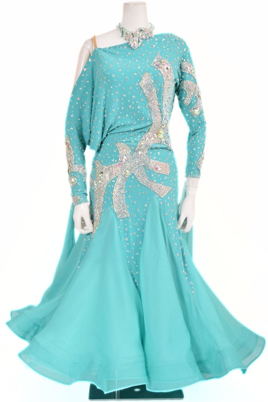 スタンダードドレス WS0735D L 社交ダンス モダンドレス ボールルーム