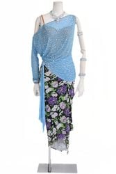 ラテンドレス WL0170D ブラック/シルバー M 社交ダンス タカダンス