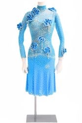 スタンダードドレス WS0714D ブルーパラダイス S 社交ダンス モダン