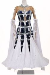 スタンダードドレス WS0730D レモン M 社交ダンス モダンドレス ボール