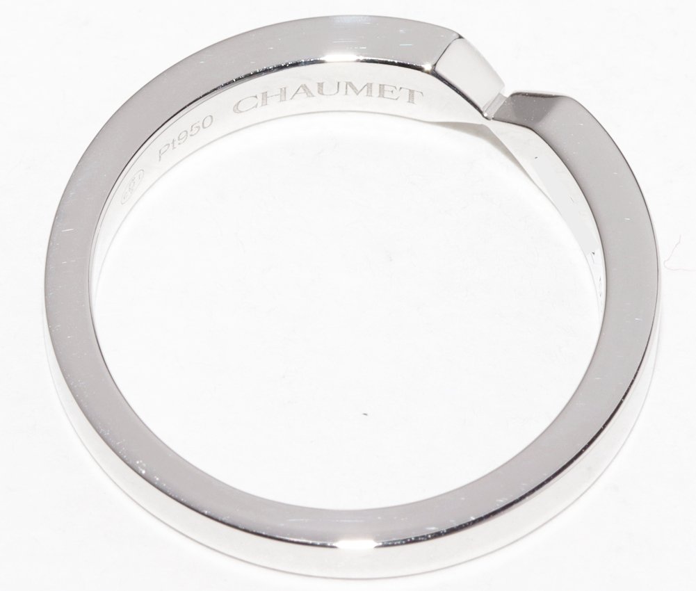 Chaumet(ショーメ) Pt950 ジョゼフィーヌ トリオンフ ドゥ ショーメ マリッジリング 幅3.5ミリ 082795 #53(約12.5号) 指輪
