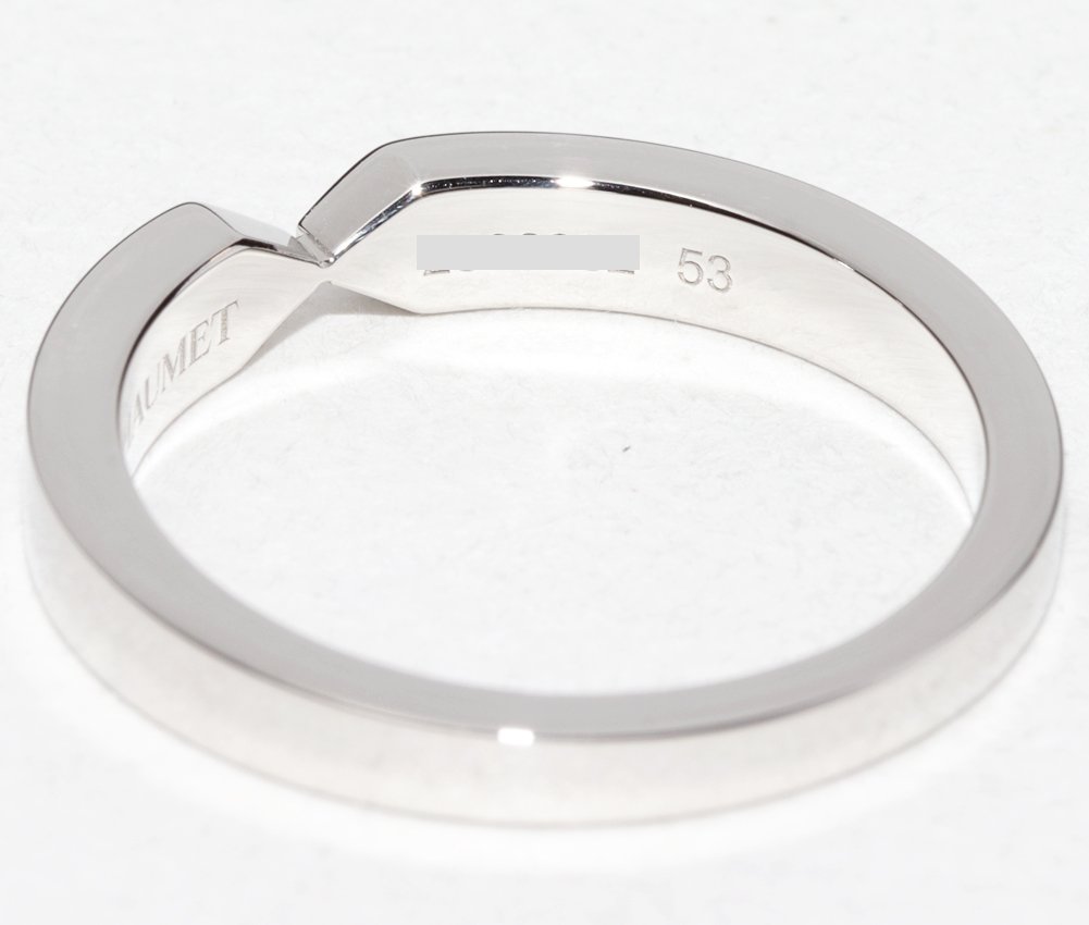 Chaumet(ショーメ) Pt950 ジョゼフィーヌ トリオンフ ドゥ ショーメ マリッジリング 幅3.5ミリ 082795 #53(約12.5号) 指輪