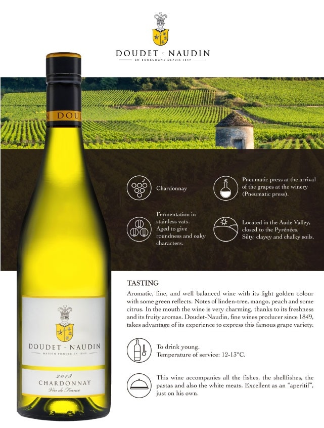 ヴァン ド フランス シャルドネ [ 2022 ]ドゥデ ノーダン ( 白ワイン