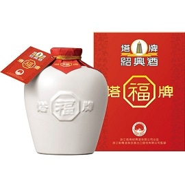 紹興酒　太雕　14% ２本セット 紹興酒「塔牌」2014年＜福＞500ML壷（化粧箱入） | 中国酒