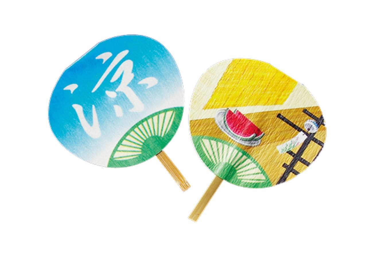 新飾りミニうちわ （風鈴/涼） 50枚入 | ゴム紐・水引飾り・包装備品