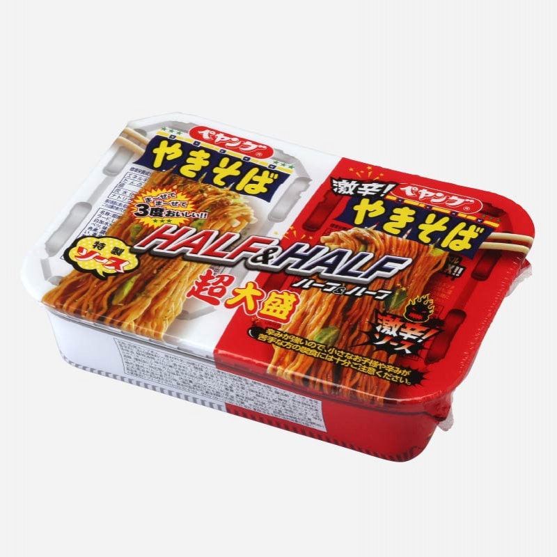 やぎページ★3-9 送料無料】超大盛やきそば ハーフ&ハーフ激辛【1箱/12入】《新品