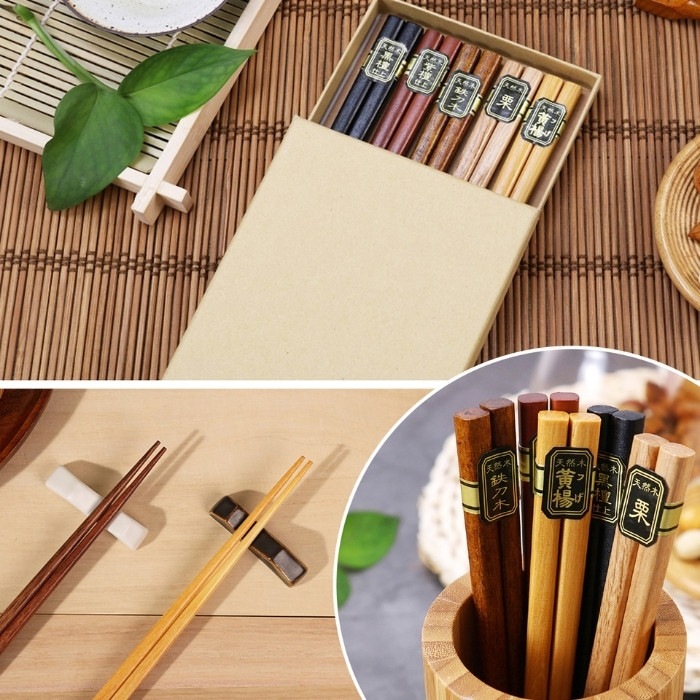 黒い木製の箸 5本セット 楽天市場】ﾏﾗｿﾝ期間中P3倍 箸 食洗機対応 もちやすい木彫り箸 濃茶 5膳