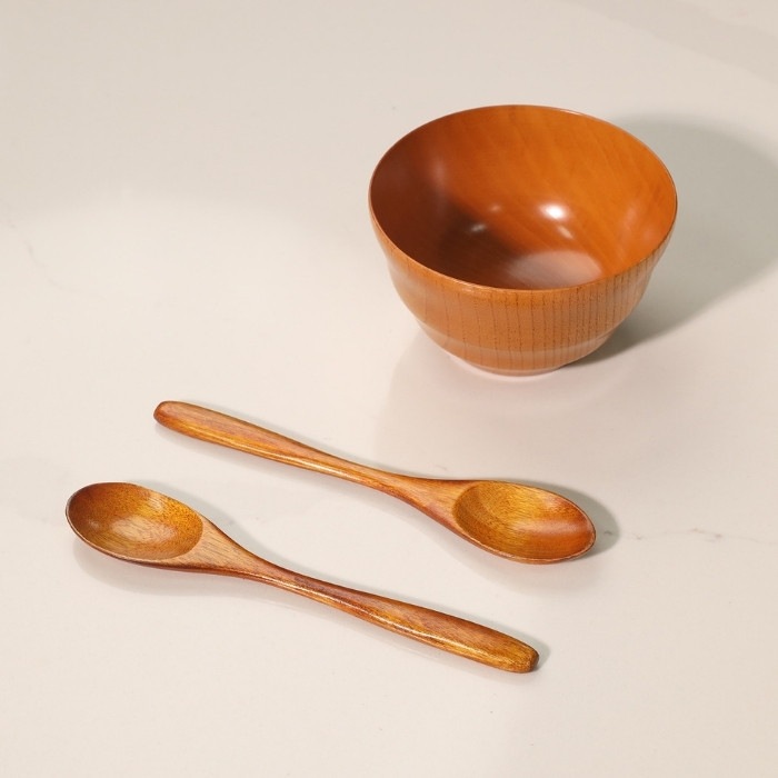 木製スプーン2本 スプーン2本セット 木製 スプーン 木 クスノキ カトラリー カレー