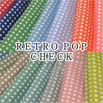 RETRO POP CHECK 生地 布 スケア 柄物 チェック 入園入学 女の子 