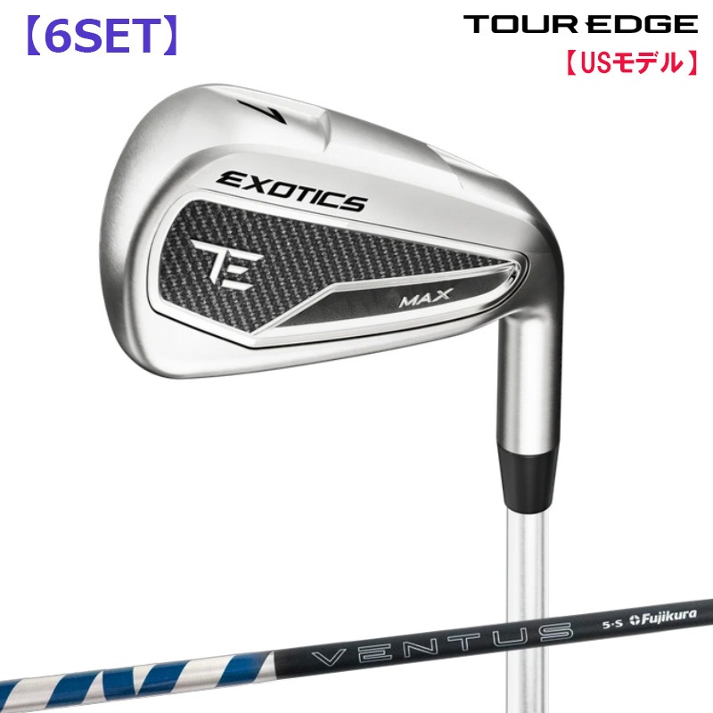 �ĥ������å� Tour Edge Exotics 2026 MAX �������� 6�ܥ��å�(#5-9,PW) FUJI VENTUS BLUE/BLACK �����ܥ󥷥�ե� US����