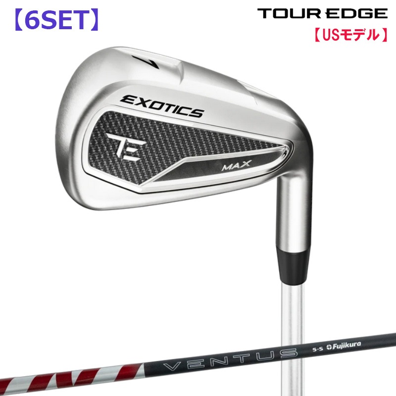 �ĥ������å� Tour Edge Exotics 2026 MAX �������� 6�ܥ��å�(#5-9,PW) FUJI VENTUS RED/BLACK �����ܥ󥷥�ե� US����
