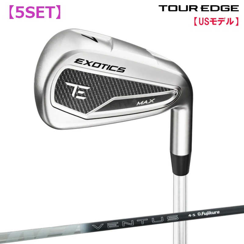 �ĥ������å� Tour Edge Exotics 2026 MAX �������� 5�ܥ��å�(#6-9,PW) FUJI VENTUS WHITE/BLACK �����ܥ󥷥�ե� US����