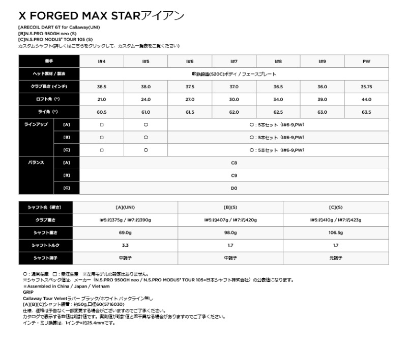 2025 ����������� X �ե������� MAX STAR �������� 5�ܥ��å�(#6-9,PW) N.S.PRO MODUS3 TOUR 105 ����ե� ����������