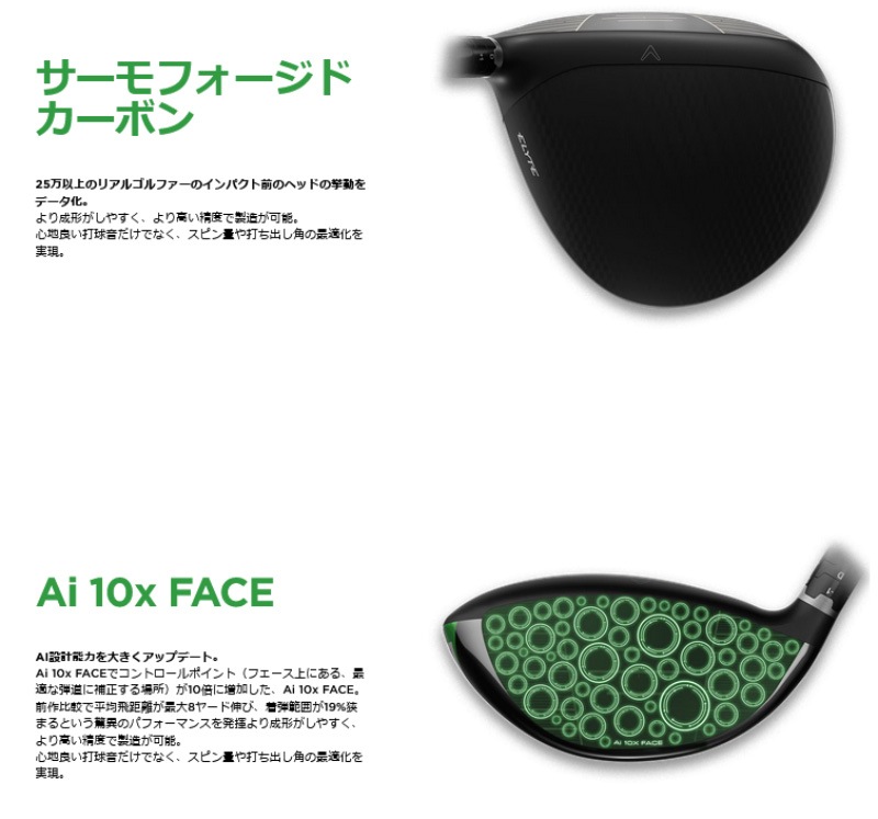 ���ò�/¨Ǽ��2025 ����������� ELYTE ���꡼�� �ɥ饤�С� TENSEI GREEN 60 for Callaway ����ե� ����������