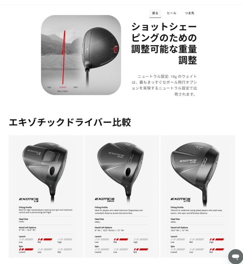 ツアーエッジ Tour Edge Exotics 2026 MAX ドライバー FUJI VENTUS