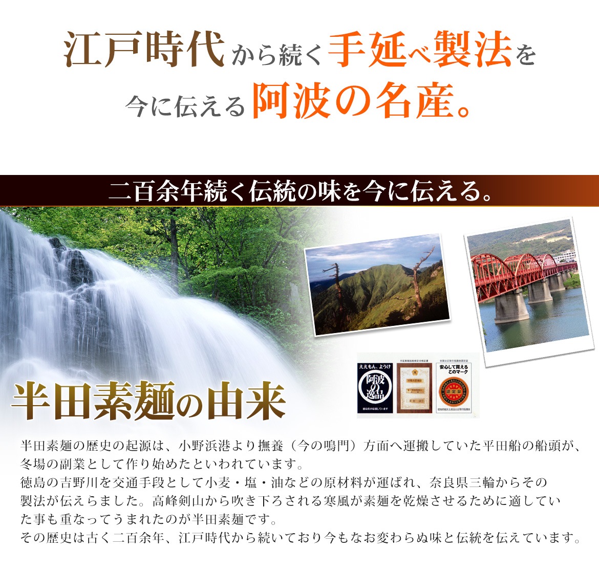 【メール便送料無料】半田手延そうめん 阿波おどり 800g