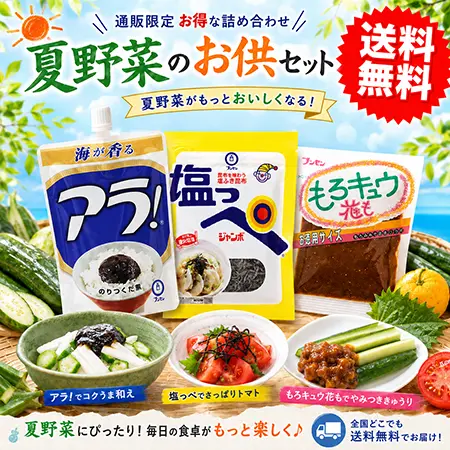 【 8/13～8/27限定 】夏野菜のお供セット（送料無料）
