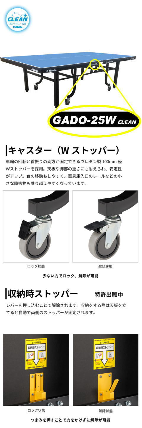 ニッタク　【代金先振込商品（メーカー直送）】ガドー25Wクリーン（内折一体式）※別途送料