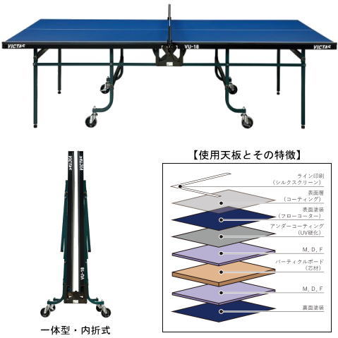 VICTAS　【代金先振込商品（メーカー直送）】VU－18（内折一体式）※別途送料