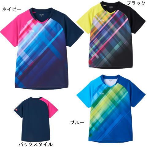 VICTAS　グラデチェックゲームシャツ