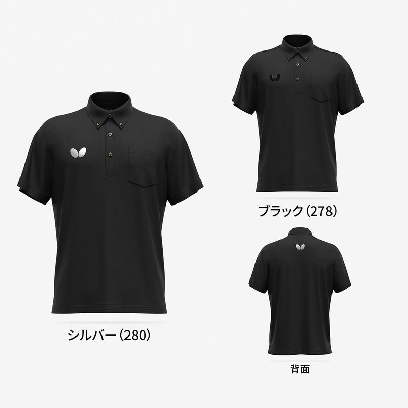 バタフライ　BO・ポロシャツ（シルバー）