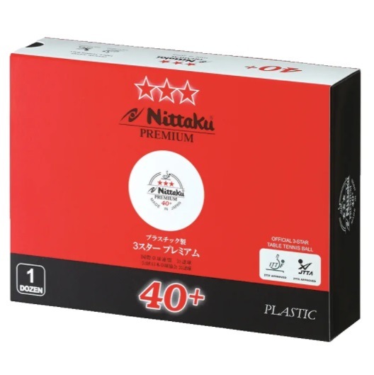 Nittaku - ニッタク プラ 3スタープレミアム NB-1301(12コ入) Nittaku プラ 3スター プレミアム 1ダース(12個入) NB-1301[即日