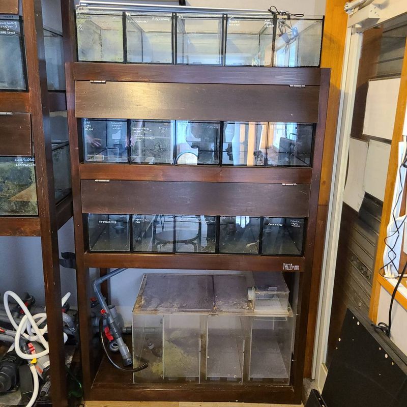 （中古品）プレコ什器　1100×470×1900　ろ材・配管セット