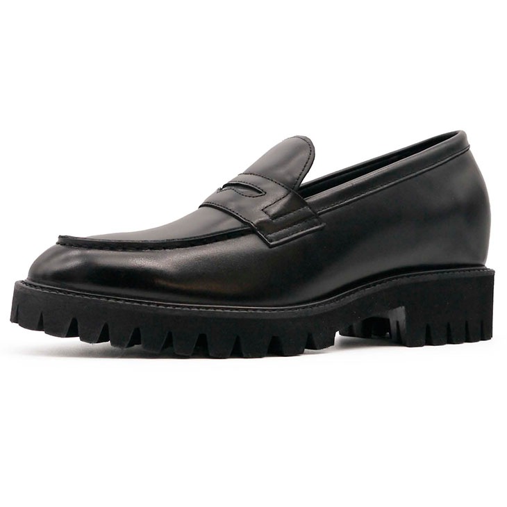 11cmUP ビジネス メンズ 牛革 ブラック【TSK10-3-11cm】