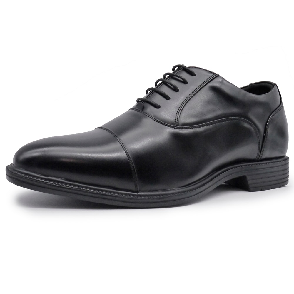 7cmUP ビジネスシューズ メンズ 合成皮革 ブラック【sc-1001blk-7cm】