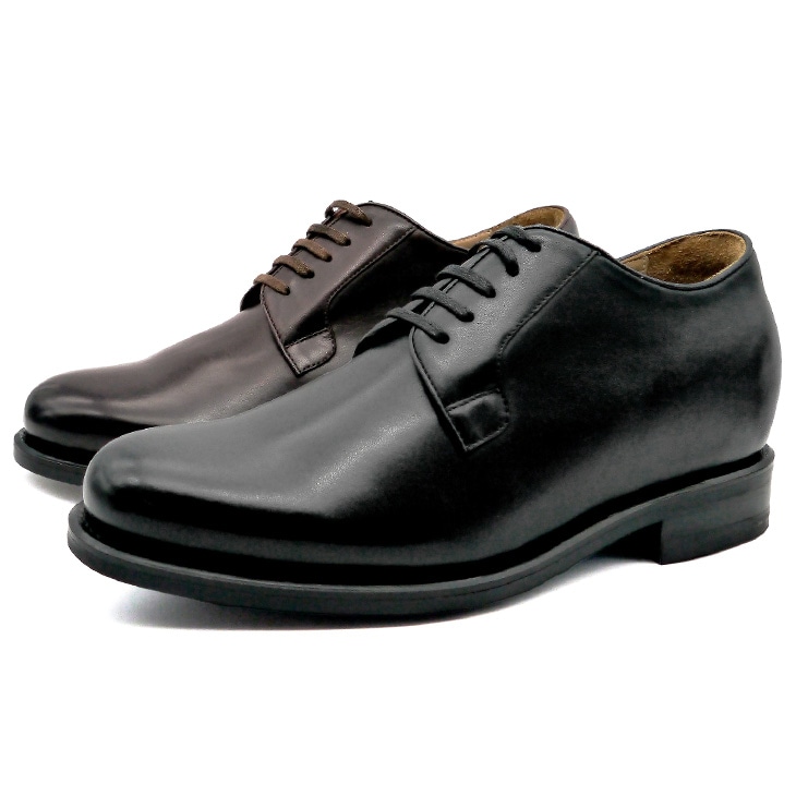 6.5cmUP ビジネスシューズ メンズ 牛革 ブラック ダークブラウン【a50mod-1-65cm】