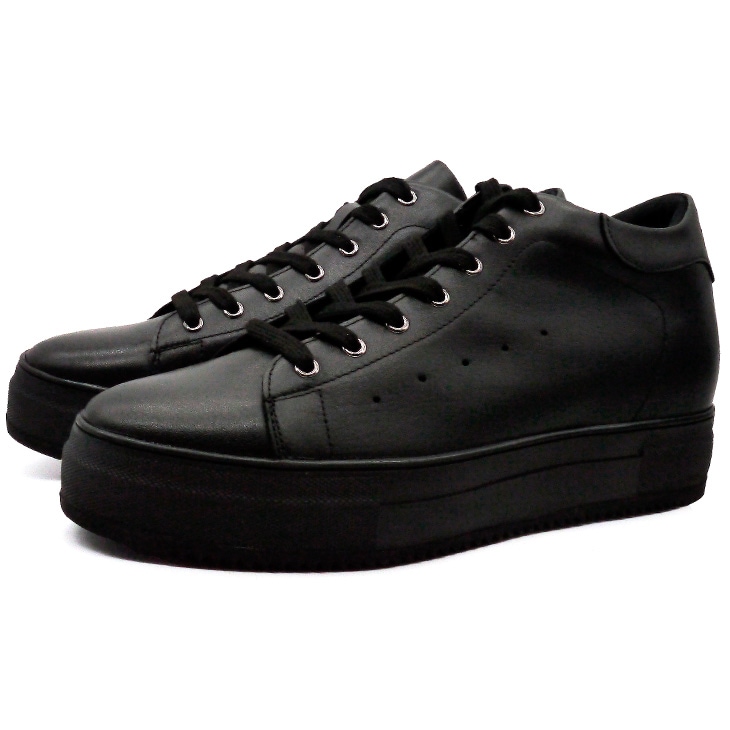 10cmUP スニーカー メンズ 牛革 ブラック【hb030cablk-10cm】