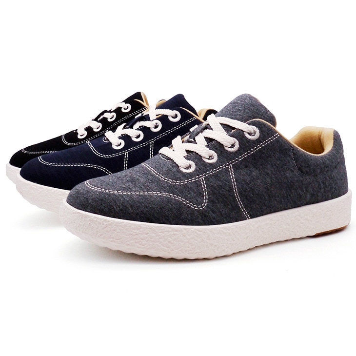 5cmUP スニーカー メンズ 布生地 ブラック グレー ネイビー【1h-162】