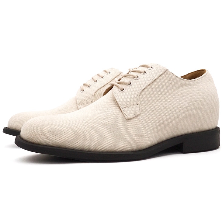 7.5cmUP ビジネスシューズ メンズ キャンバス生地 ホワイト（キャンバス生地）【a50mod-1-75cmwhtk】